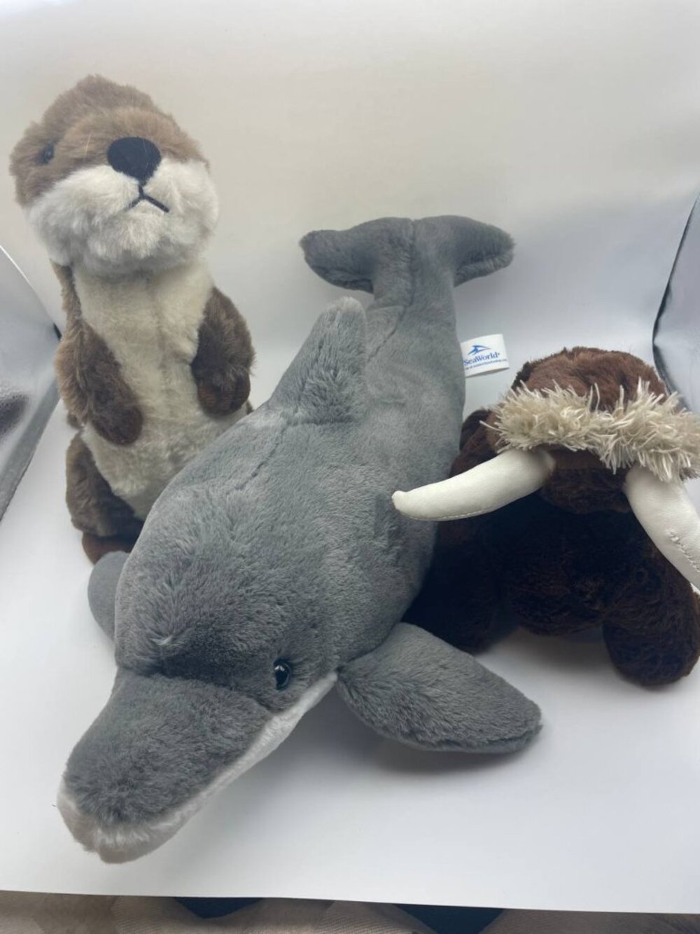 SeaWorld Plush Toy Lot - Otter, Dolphin, & Walrus Collection! Super soft